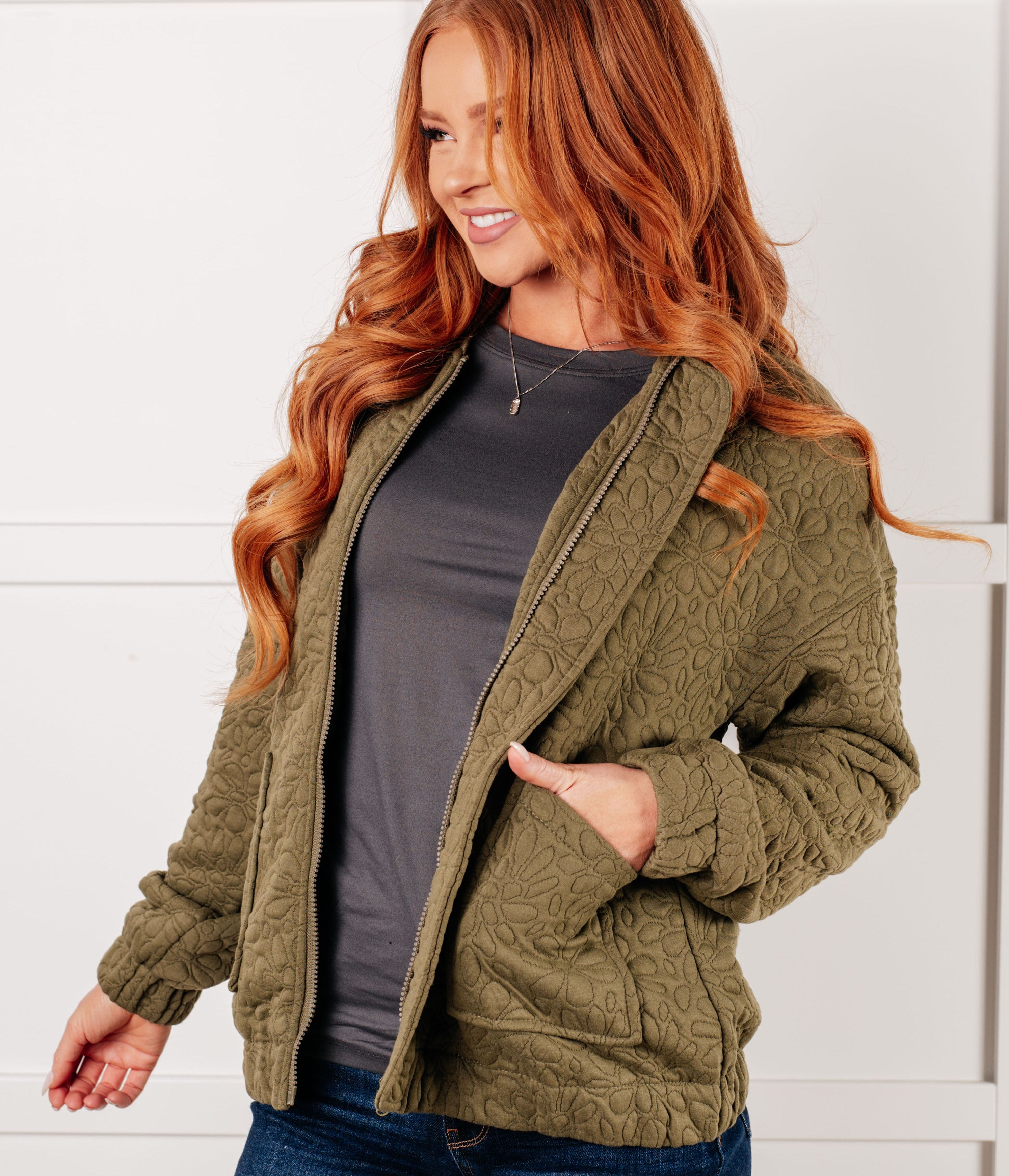 Jungle Explorer Quilted Zip Up Jacket Layers Ave Shops- Tilden Co.