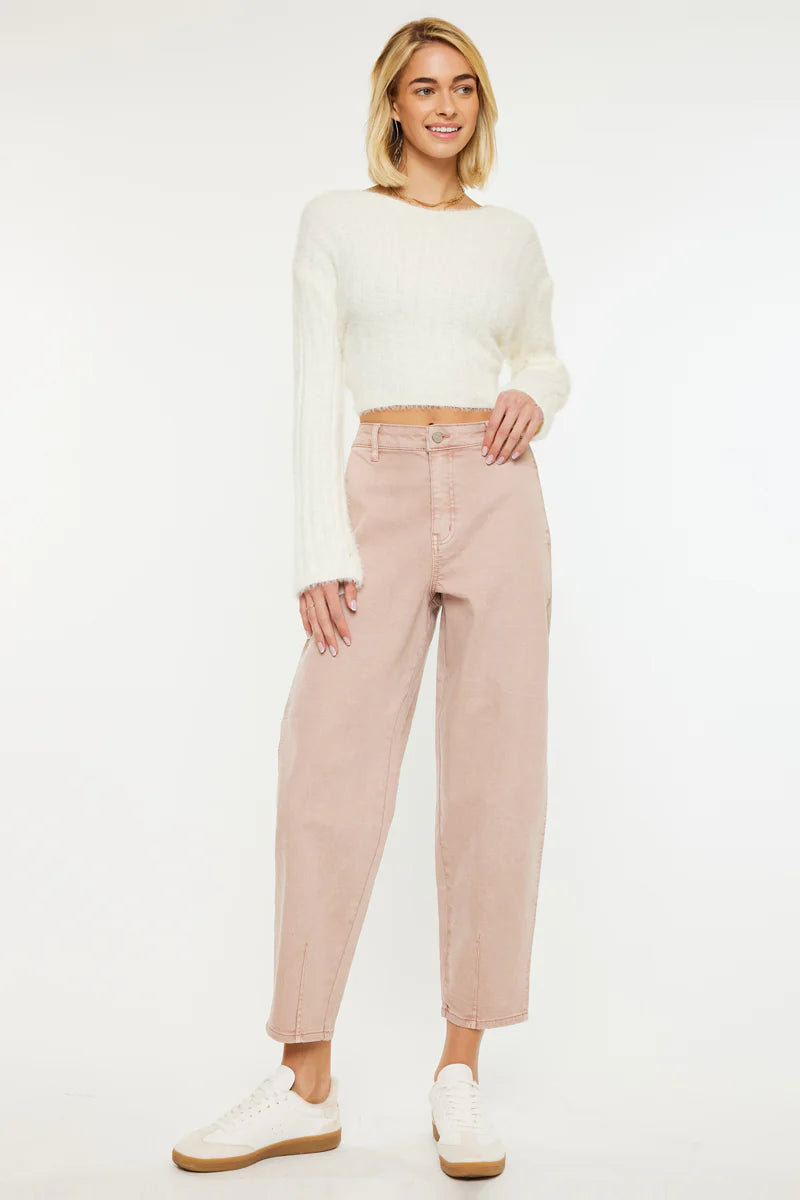 Mar High Rise Slim Barrel Jeans Kancan- Tilden Co.