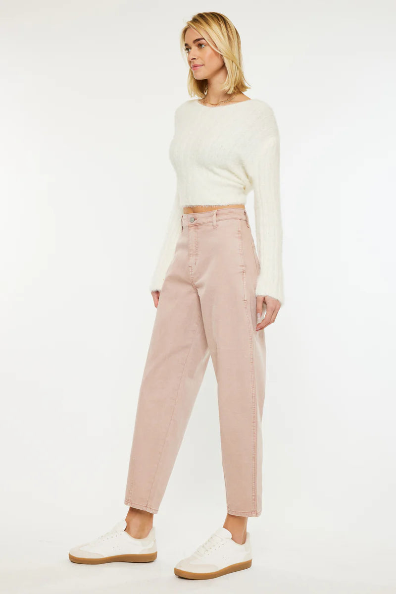 Mar High Rise Slim Barrel Jeans Kancan- Tilden Co.