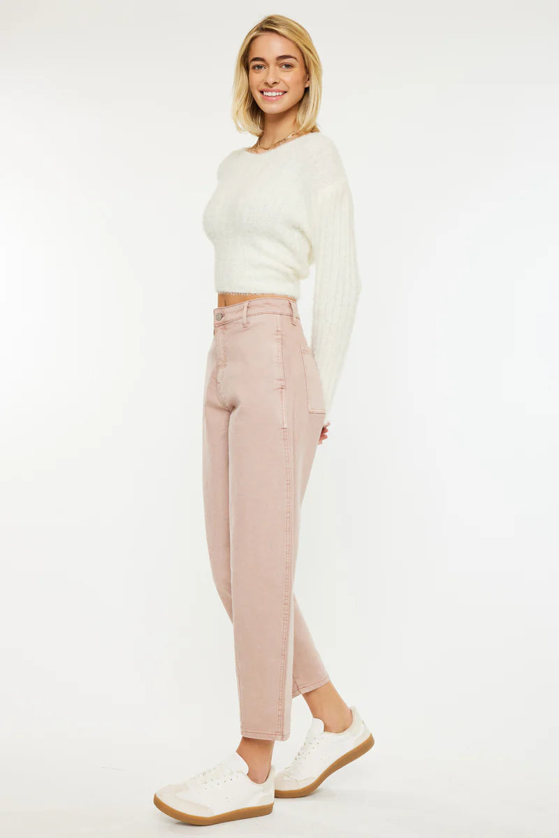 Mar High Rise Slim Barrel Jeans Kancan- Tilden Co.