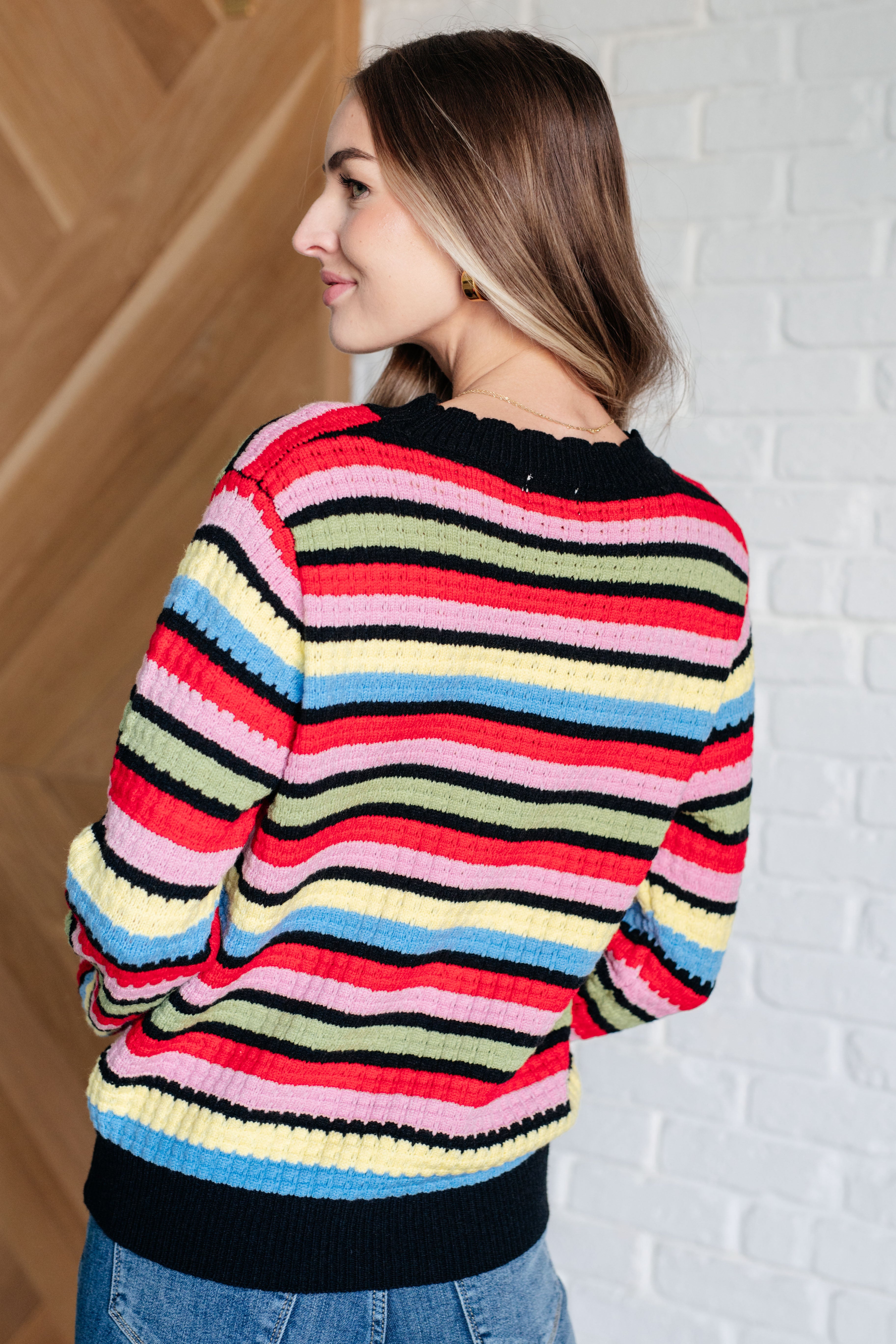 Keep Dreaming Striped Sweater Tops Ave Shops- Tilden Co.