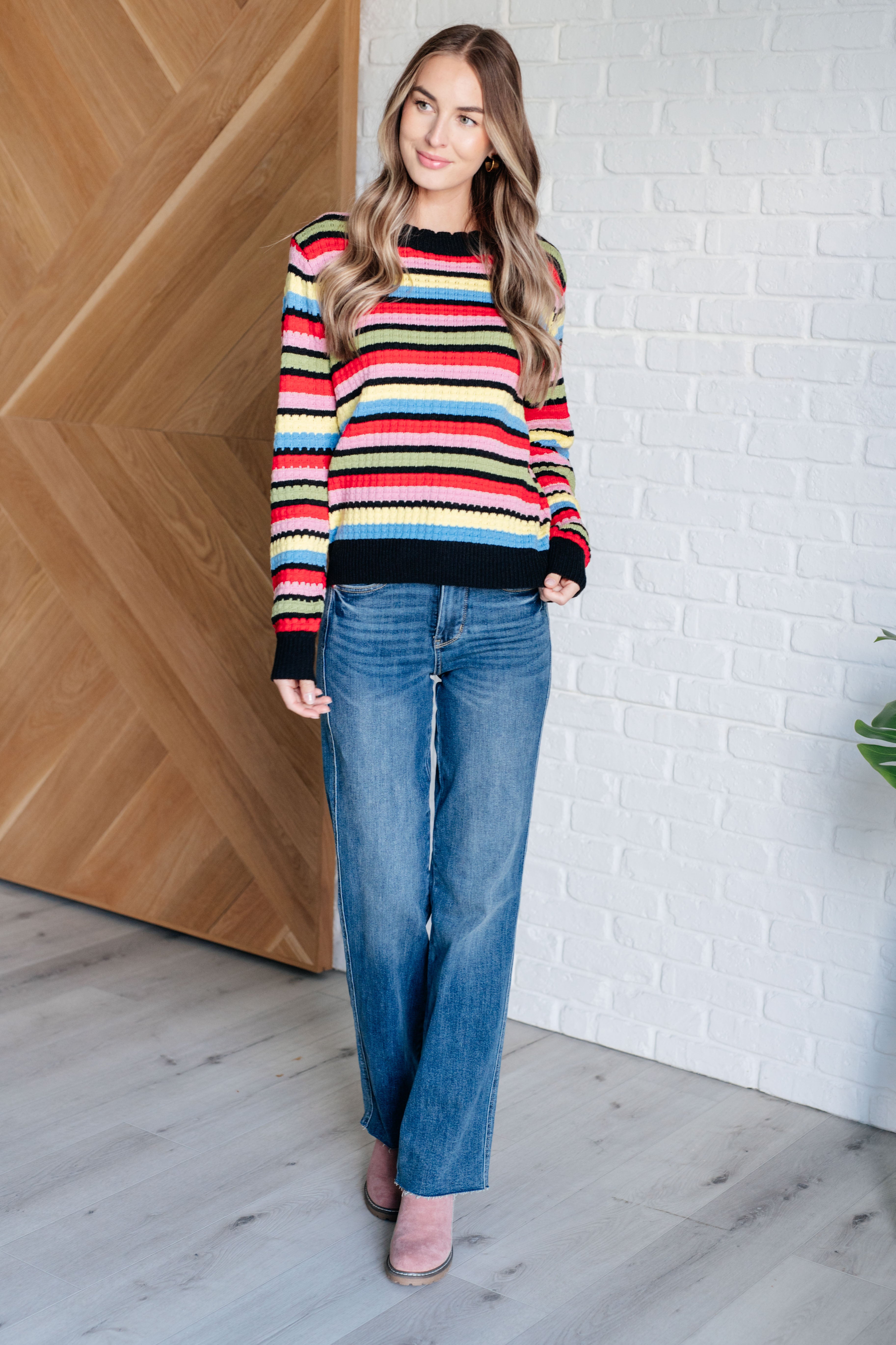 Keep Dreaming Striped Sweater Tops Ave Shops- Tilden Co.