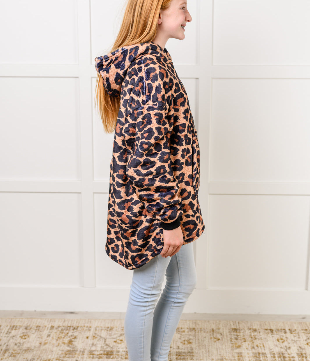Kids Oversized Hoodie Blanket in Leopard Layers Ave Shops- Tilden Co.
