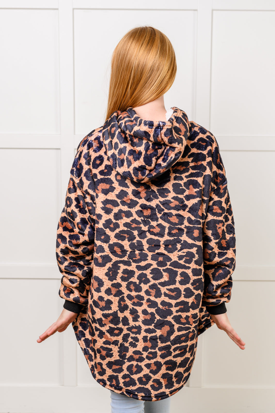 Kids Oversized Hoodie Blanket in Leopard Hoodie Ave Shops- Tilden Co.