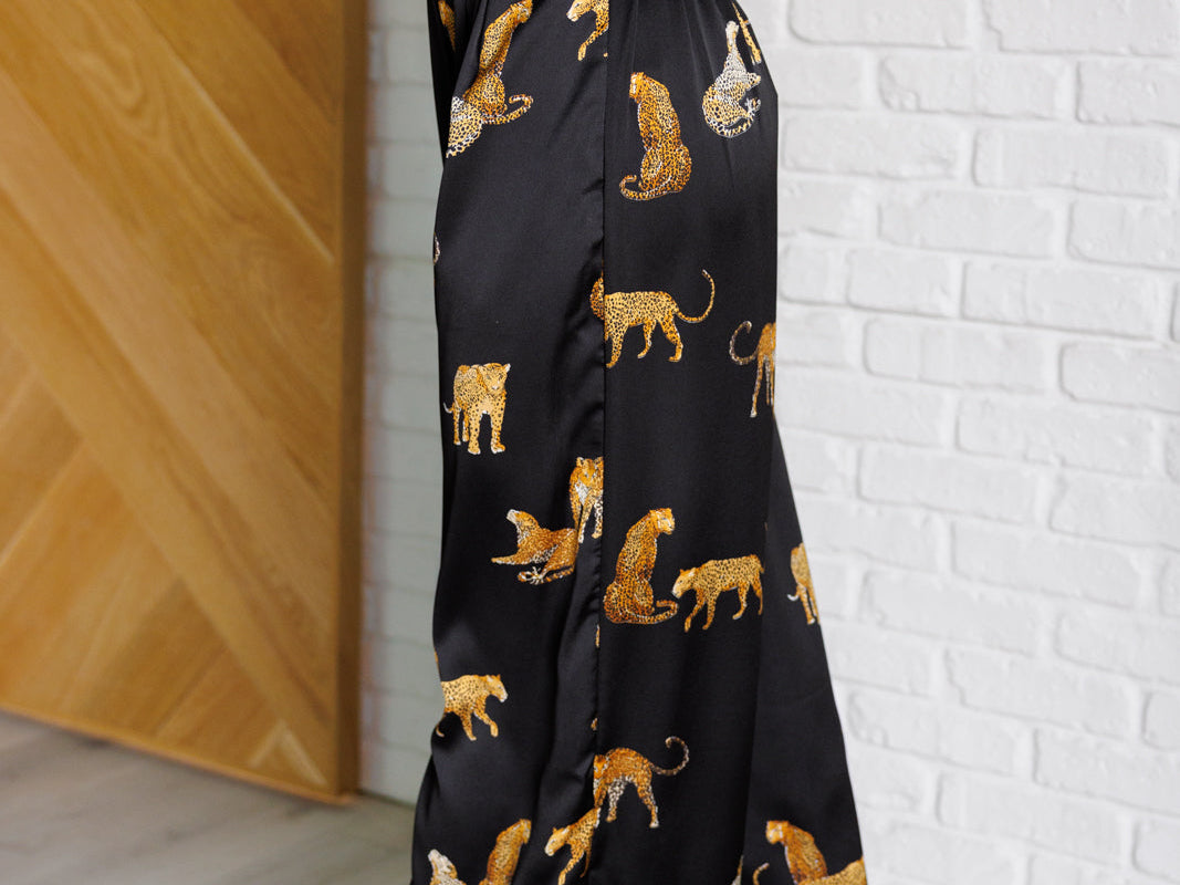 Legendary in Leopard Satin Wide Leg Pants Bottoms Ave Shops- Tilden Co.