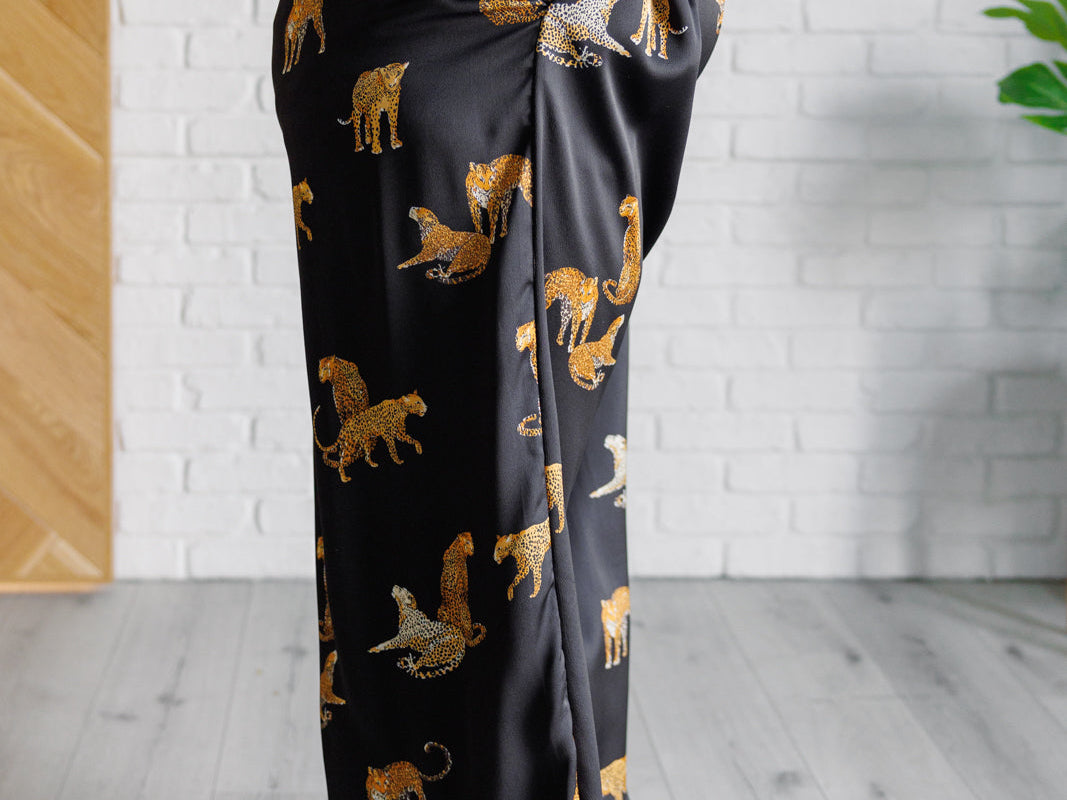 Legendary in Leopard Satin Wide Leg Pants Bottoms Ave Shops- Tilden Co.