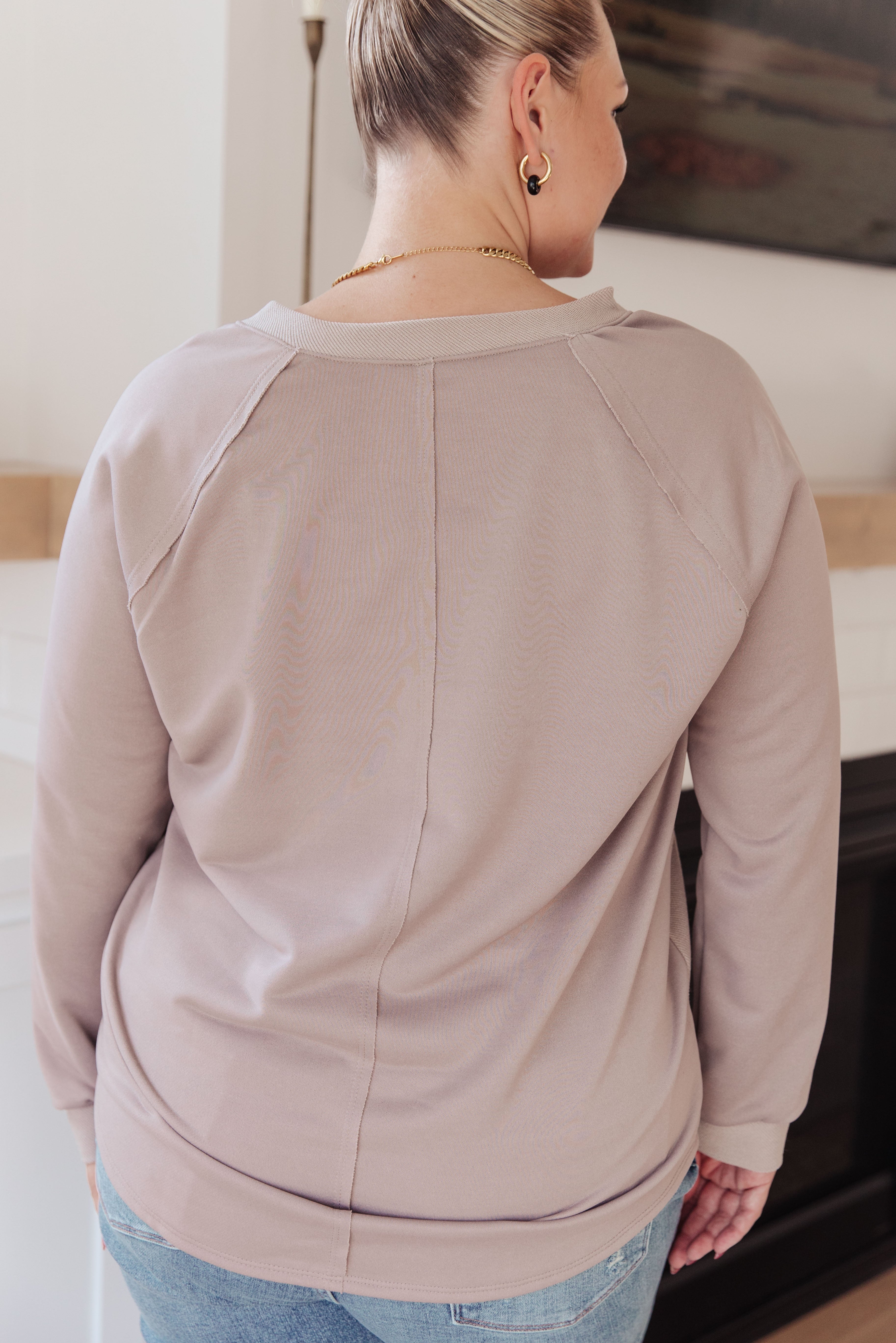 Less Conversation V-Neck Top Sweater Ave Shops- Tilden Co.