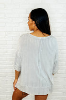 Loosely Speaking Oversized Basic Top in Lt Grey Womens Ave Shops- Tilden Co.