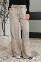 Lounge Line Wide Leg Sweats in Ash Mocha Womens Ave Shops- Tilden Co.