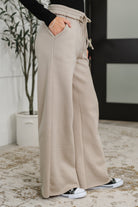 Lounge Line Wide Leg Sweats in Ash Mocha Womens Ave Shops- Tilden Co.
