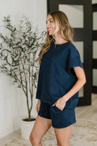 Love on the Loose Quilted Bottoms in Navy Womens Ave Shops- Tilden Co.
