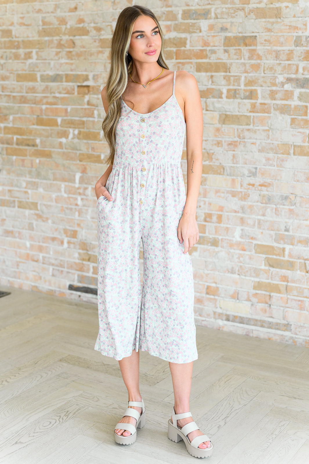 Lucky In Love Floral Jumpsuit Jumpsuits & Rompers Ave Shops- Tilden Co.