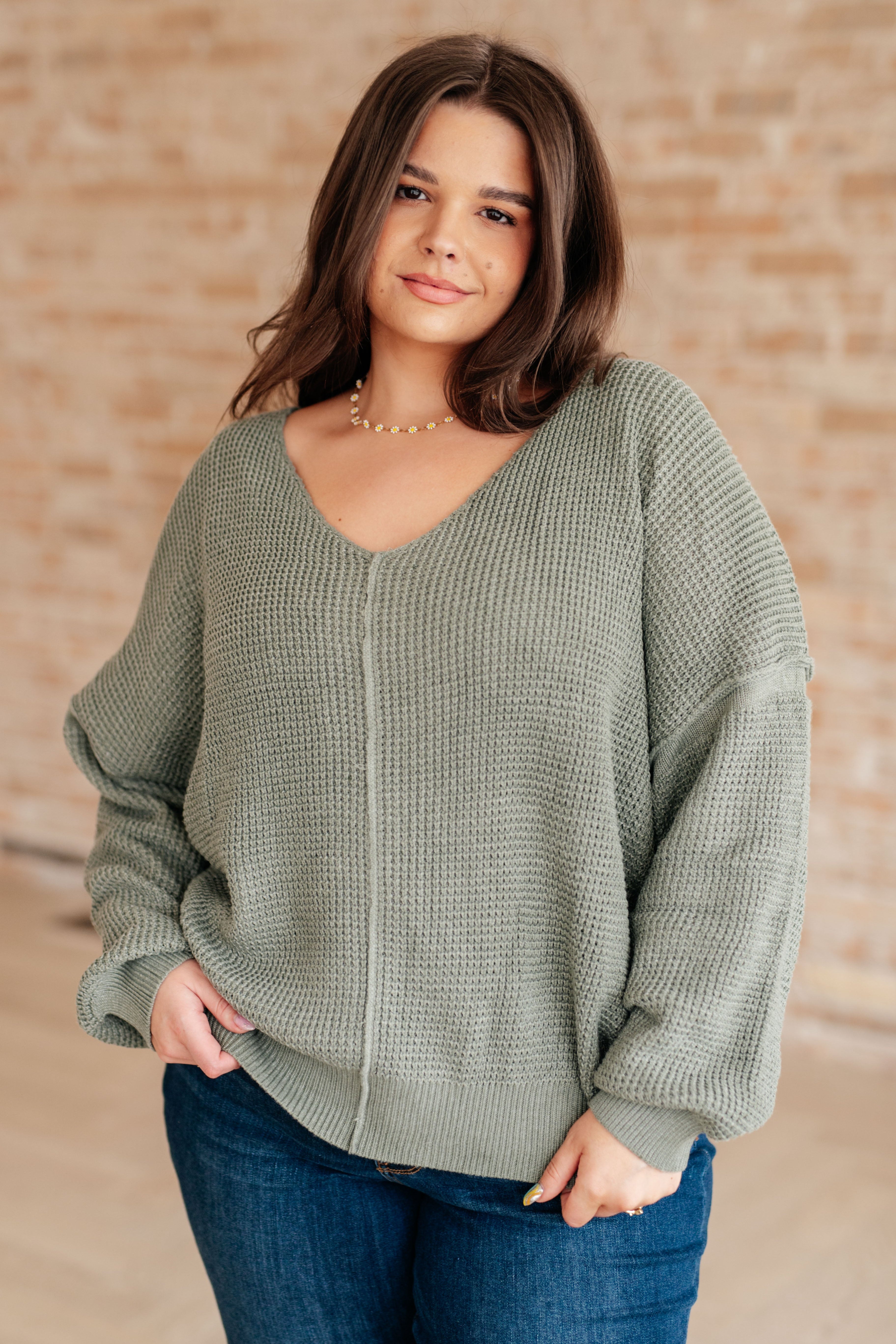 Magi Lune V-Neck Sweater Tops Ave Shops- Tilden Co.