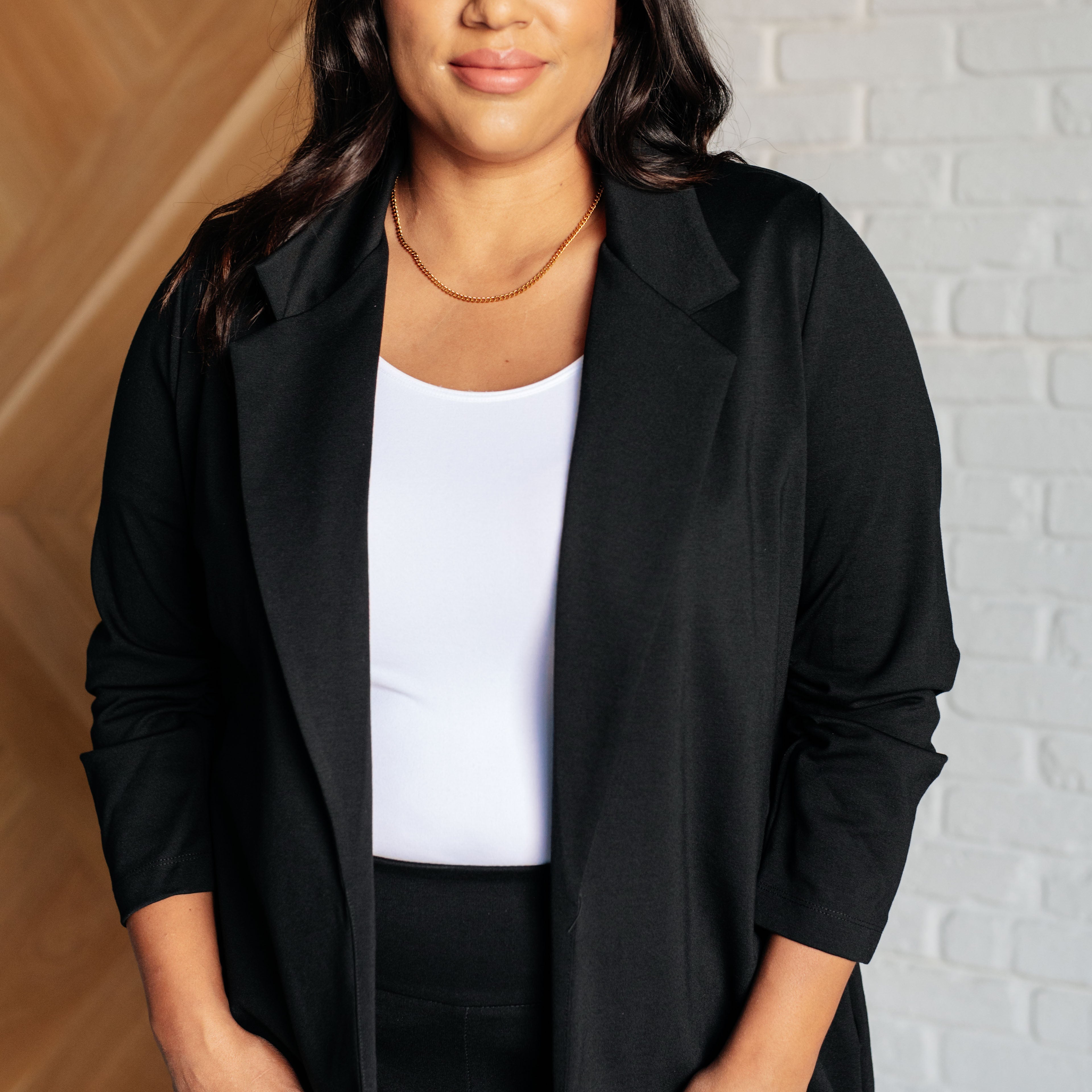 Magic 3/4 Blazer in Black Layers Ave Shops- Tilden Co.