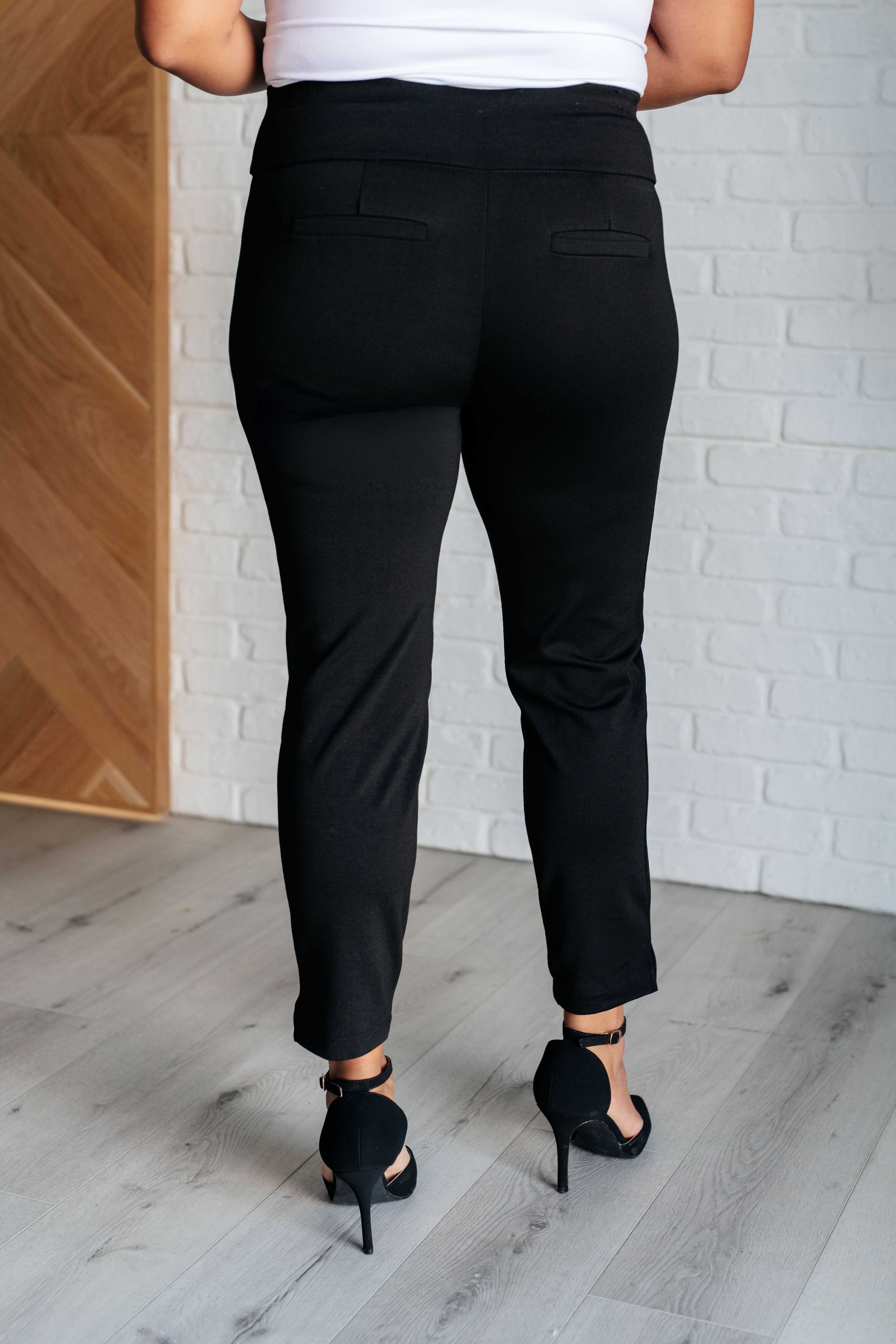 Magic Ankle Crop Skinny Pants in Black Bottoms Ave Shops- Tilden Co.