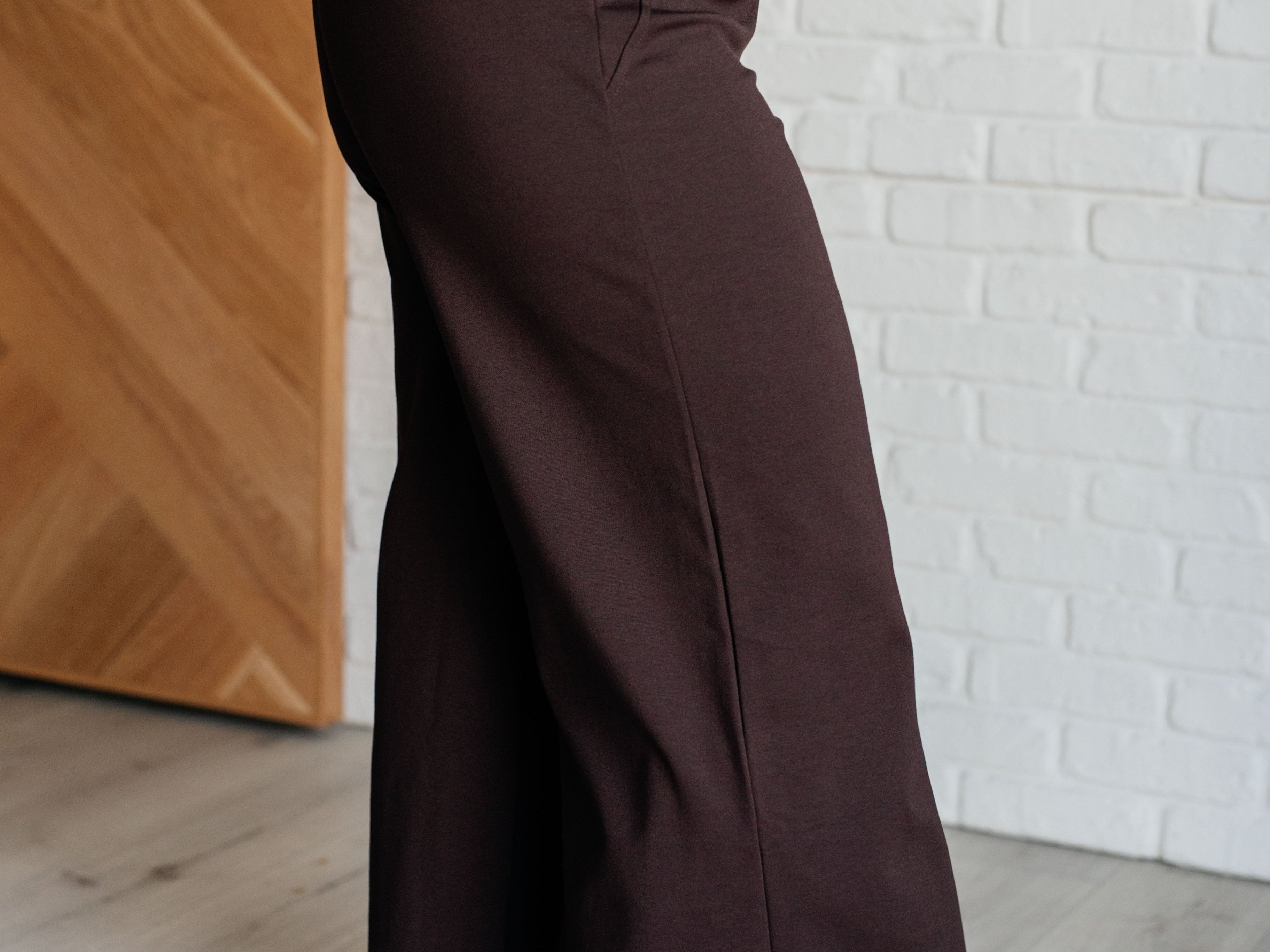 Magic Wide Leg Crop Pants in Chocolate Bottoms Ave Shops- Tilden Co.