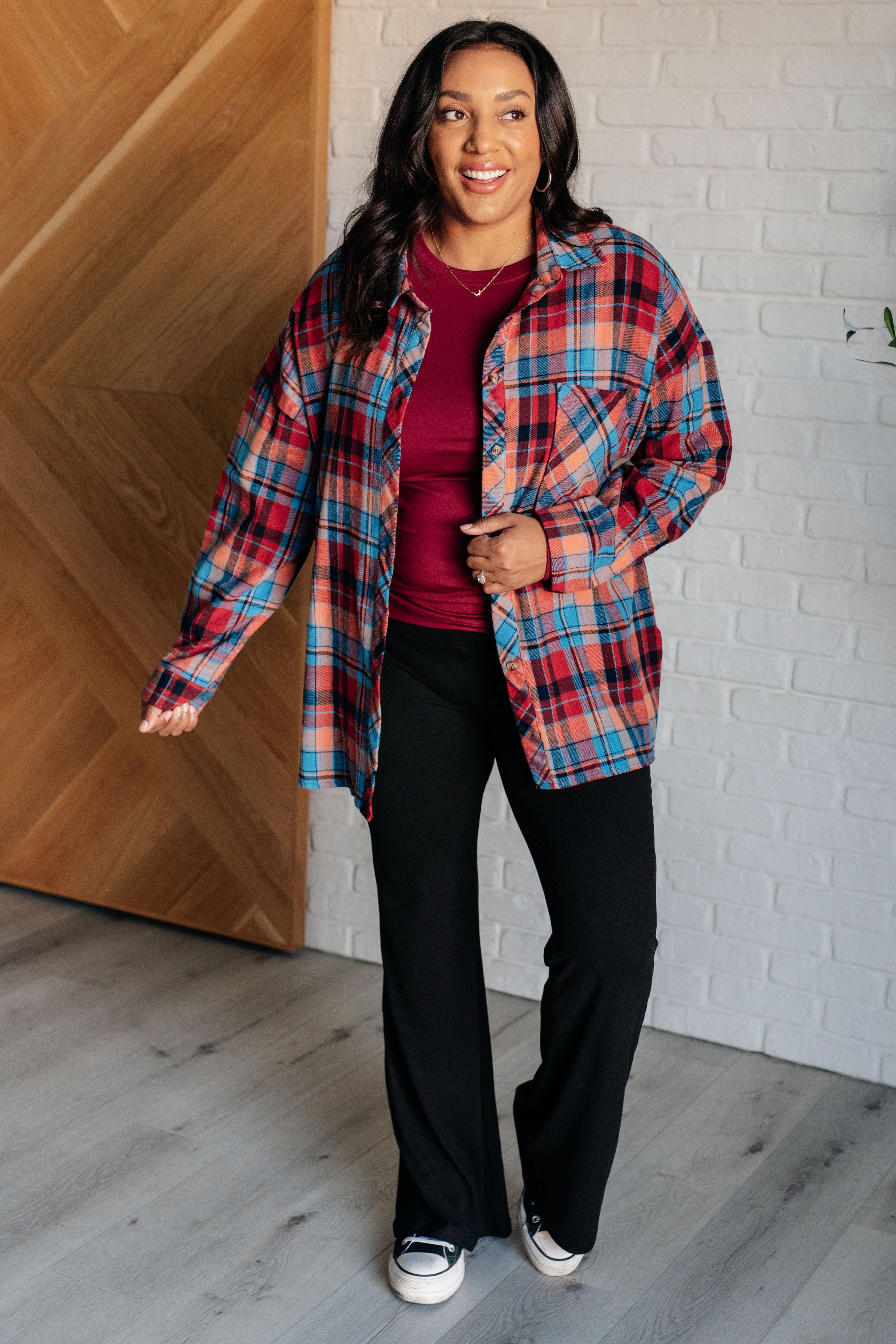 Make it Make Sense Plaid Button Up Tops Ave Shops- Tilden Co.