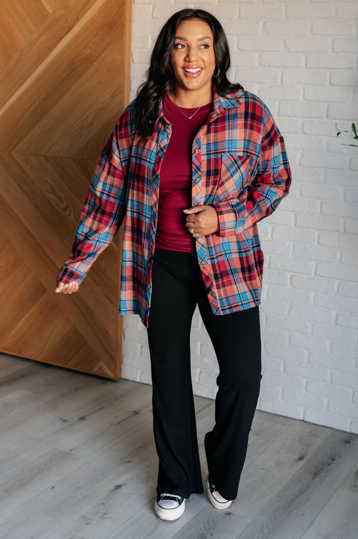 Make it Make Sense Plaid Button Up Tops Ave Shops- Tilden Co.