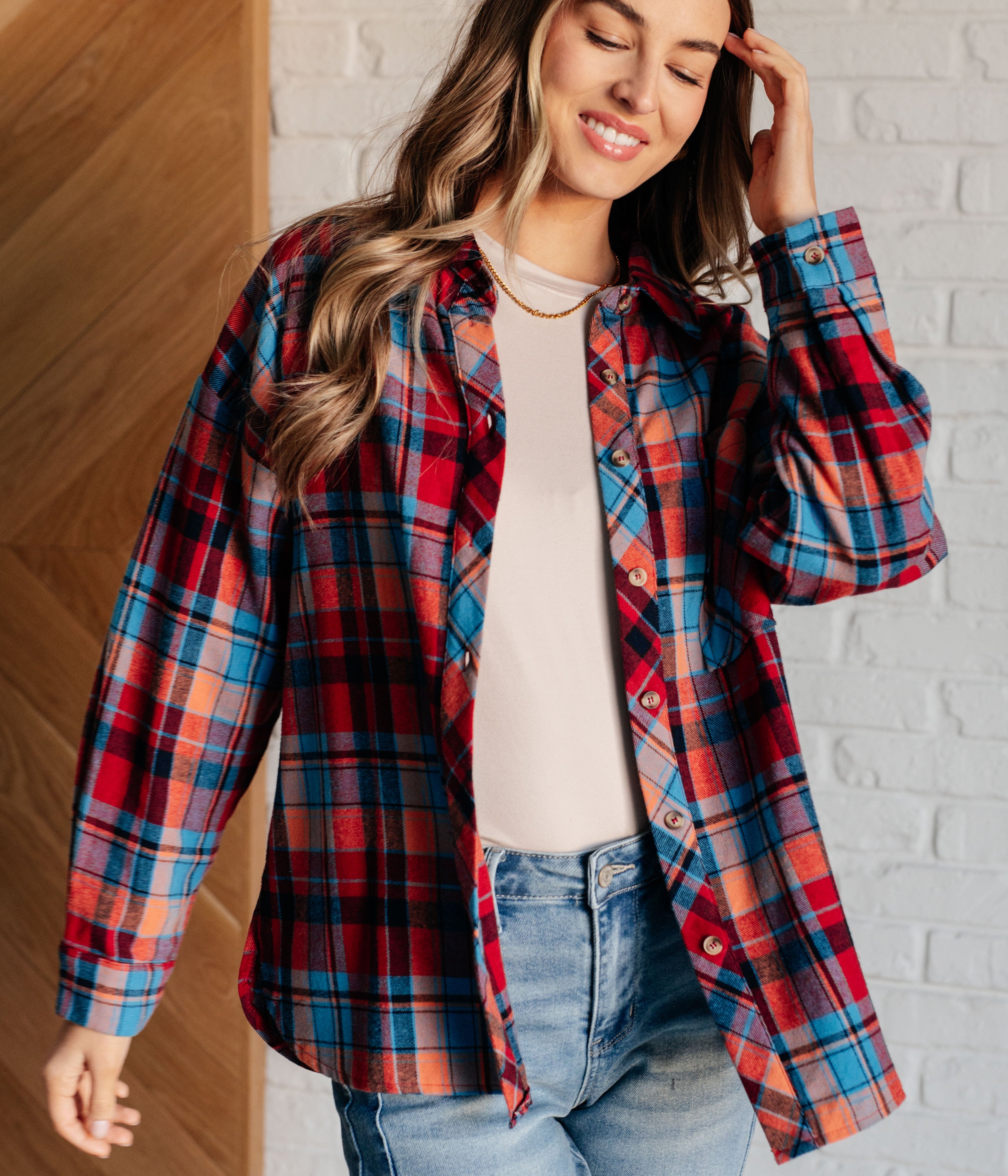 Make it Make Sense Plaid Button Up Tops Ave Shops- Tilden Co.
