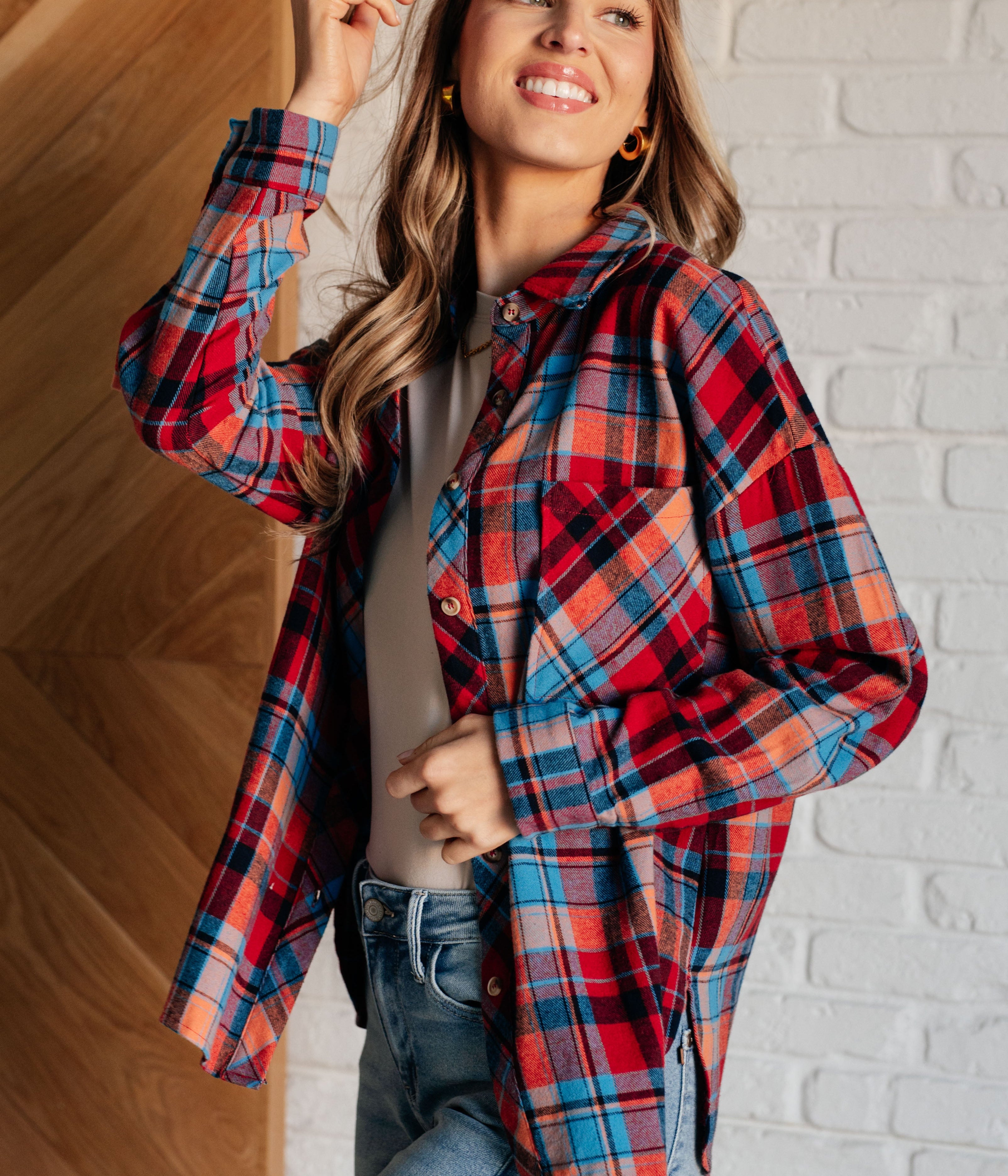 Make it Make Sense Plaid Button Up Tops Ave Shops- Tilden Co.