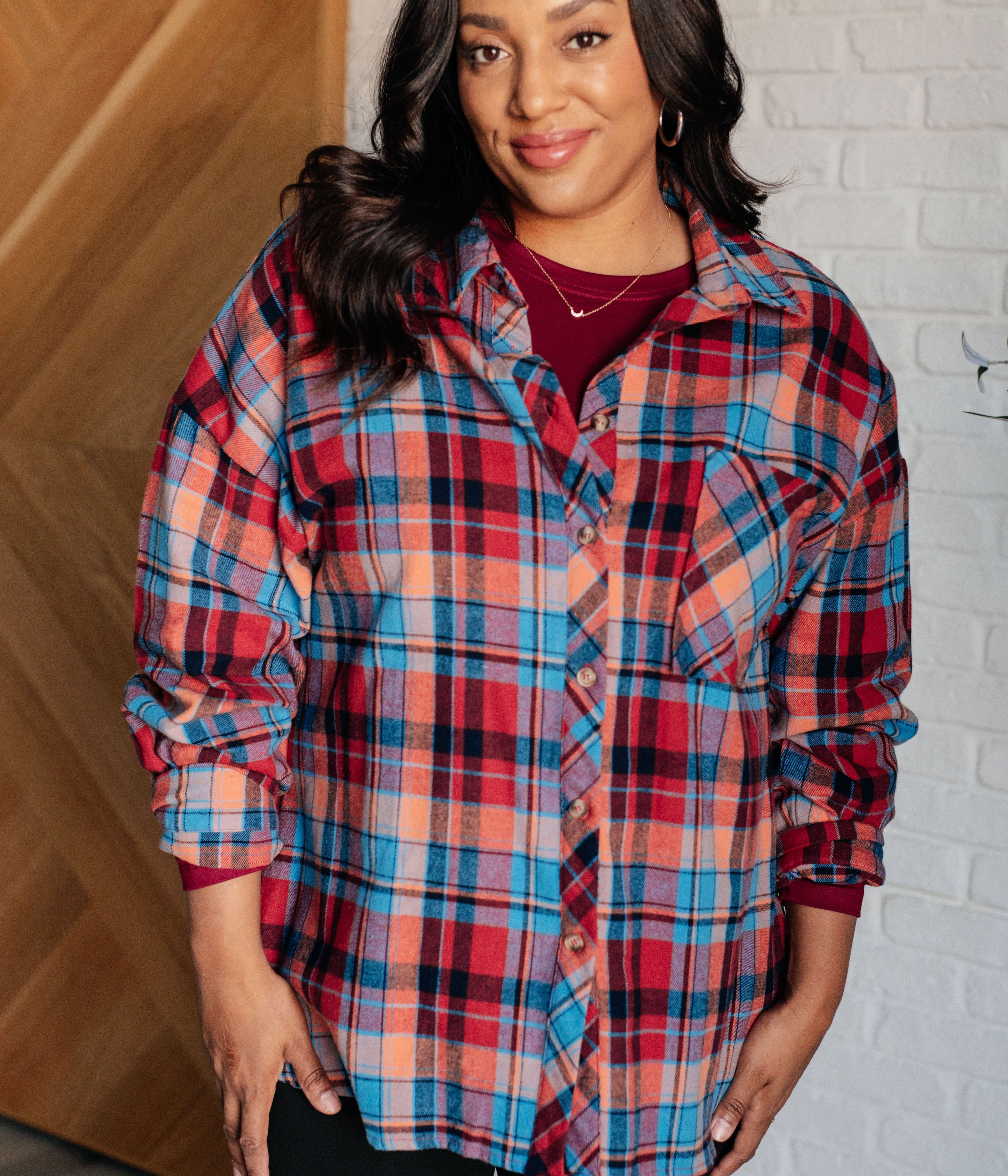 Make it Make Sense Plaid Button Up Tops Ave Shops- Tilden Co.