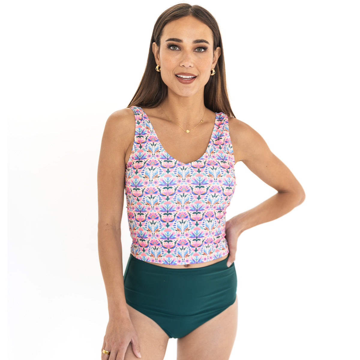 Standard High Waist Bottoms Palm Green / XXS Palm Green XXS Swim Bottom Janela Bay- Tilden Co.