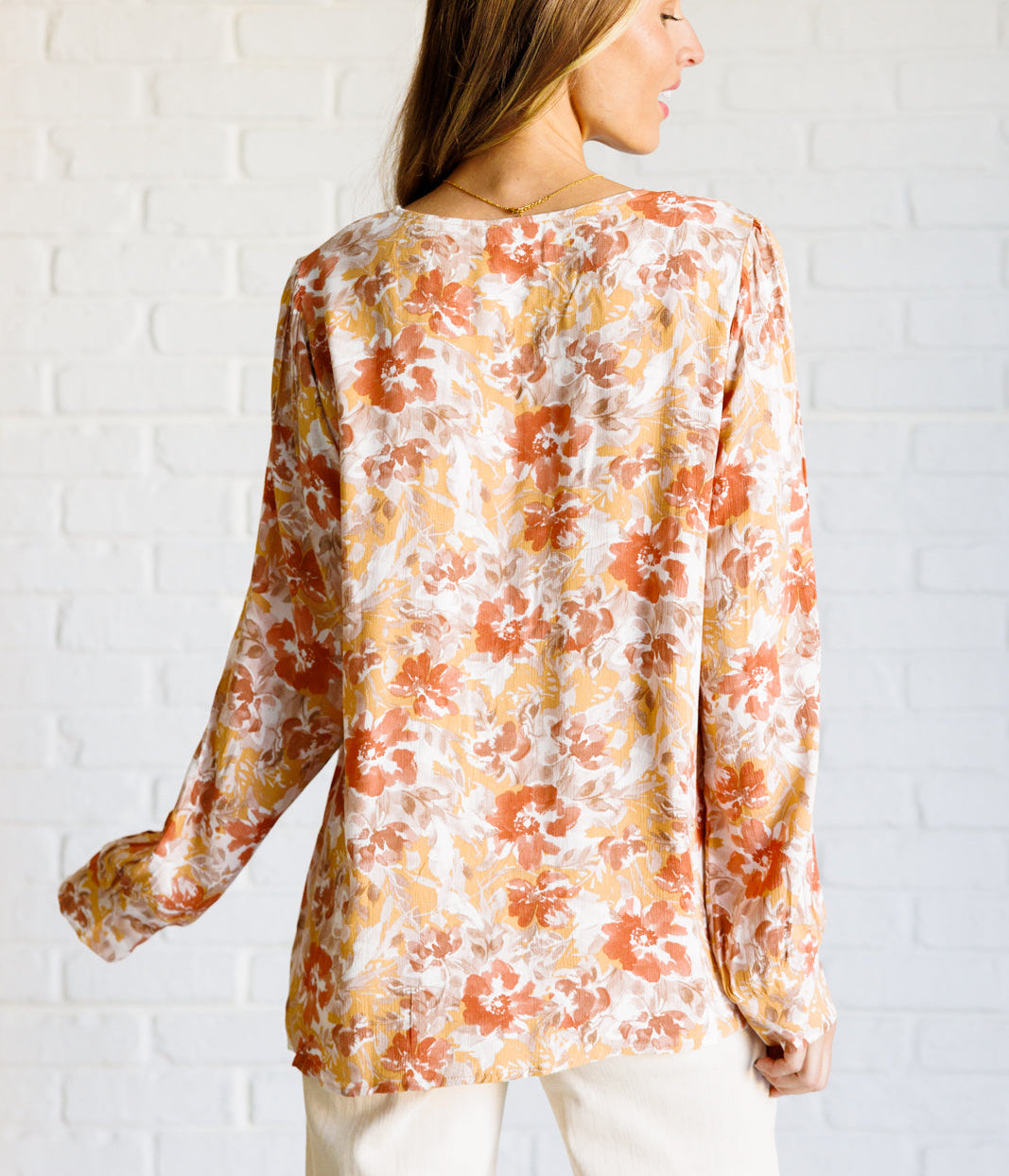Marigold Dreams Floral Blouse Tops Ave Shops- Tilden Co.