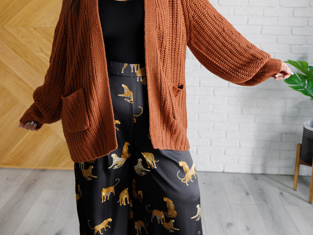 Legendary in Leopard Satin Wide Leg Pants Bottoms Ave Shops- Tilden Co.