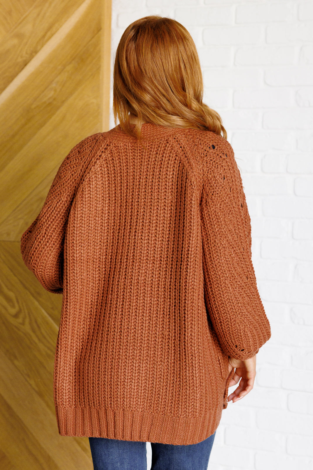 Maybe Monday Cardigan in Chestnut Layers Ave Shops- Tilden Co.