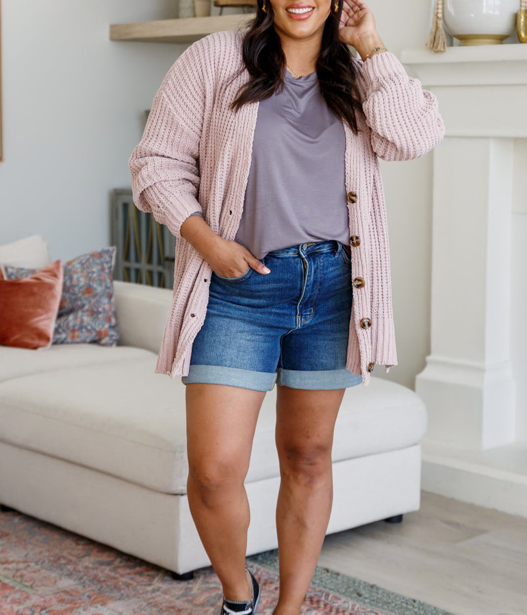 Mother Knows Best Buttoned Down Cardigan Layers Ave Shops- Tilden Co.