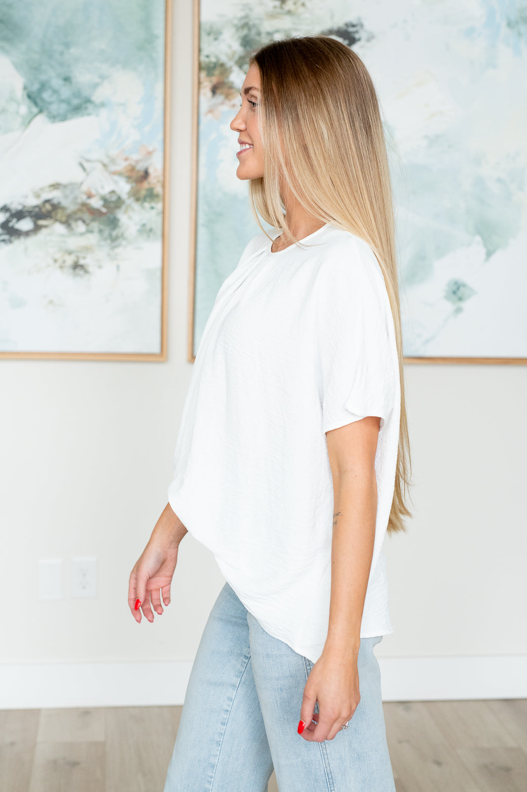 Mild Moments Pleat Detail Top Tops Ave Shops- Tilden Co.