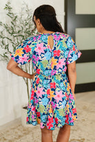 Miss Behave Bubble Sleeve Dress in Navy Womens Ave Shops- Tilden Co.