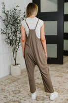 Mood Match Relaxed Spaghetti Strap Jumpsuit in Mocha Womens Ave Shops- Tilden Co.