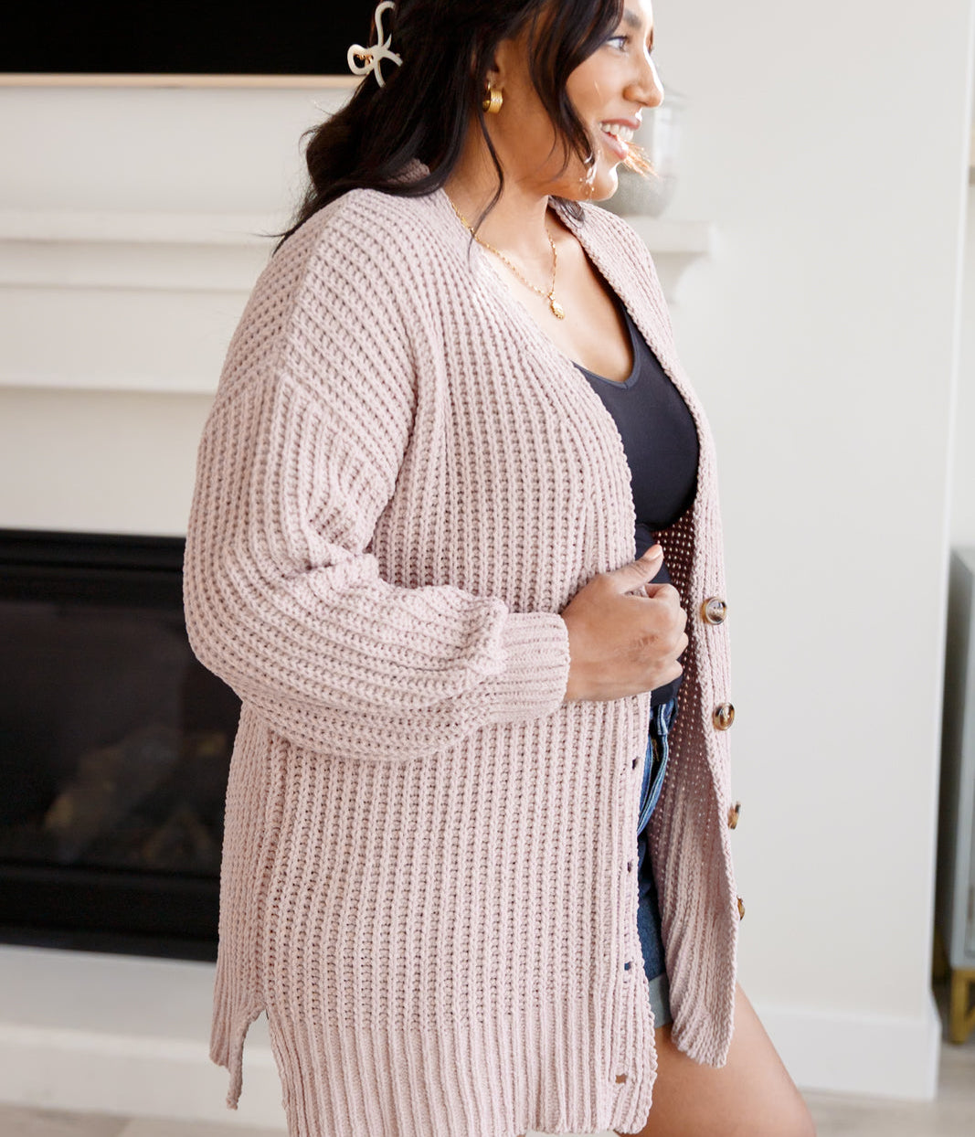 Mother Knows Best Buttoned Down Cardigan Layers Ave Shops- Tilden Co.