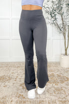 Motion Mastery Flared Yoga Pants in Titanium Womens Ave Shops- Tilden Co.