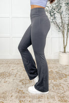 Motion Mastery Flared Yoga Pants in Titanium Womens Ave Shops- Tilden Co.