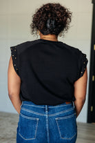 My Domain Studded Cap Sleeve Top Tops Ave Shops- Tilden Co.