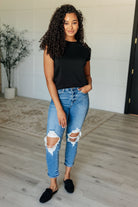 My Domain Studded Cap Sleeve Top Tops Ave Shops- Tilden Co.