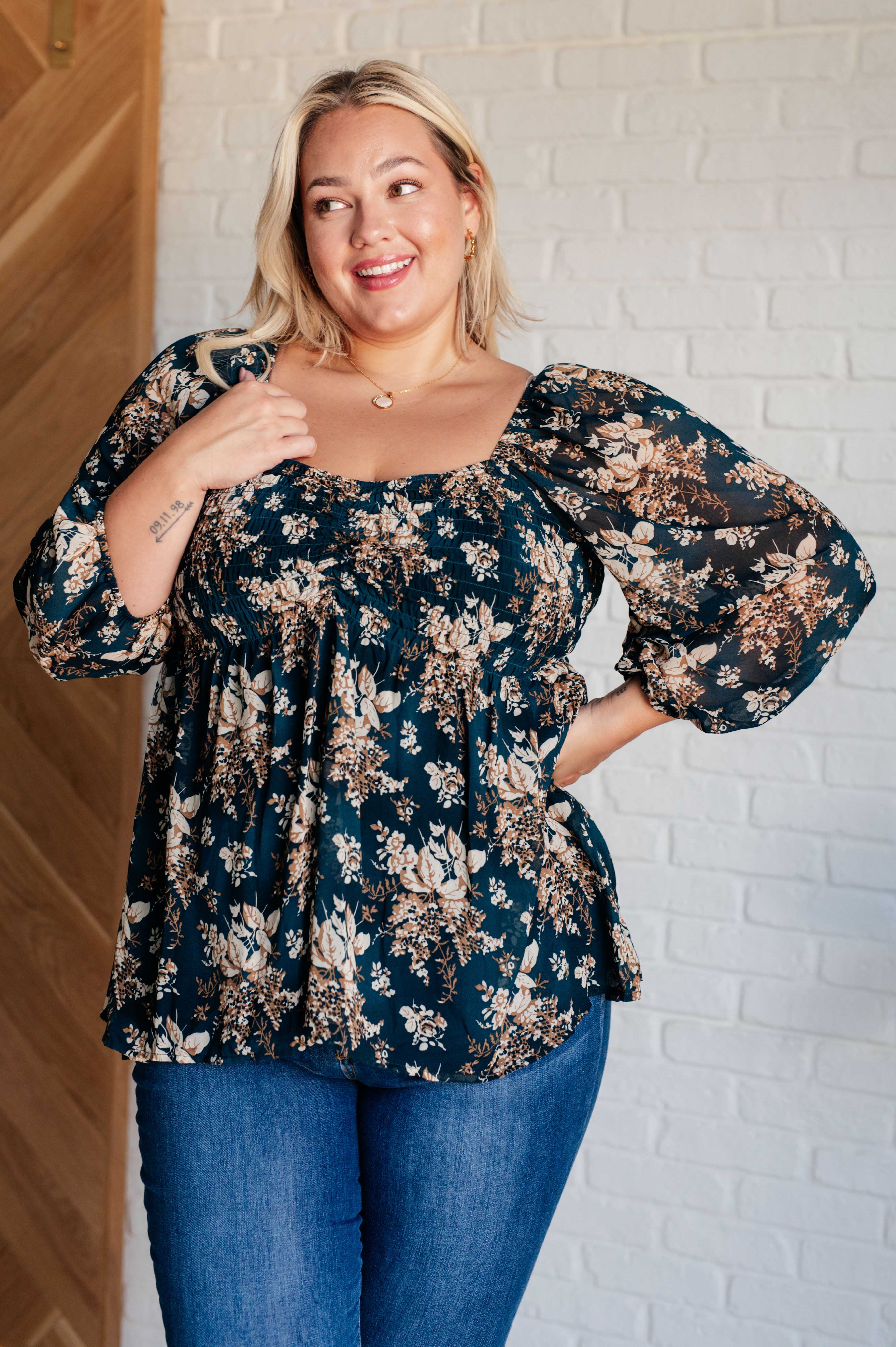 New Beginnings Square Neck Blouse Blouses Ave Shops- Tilden Co.