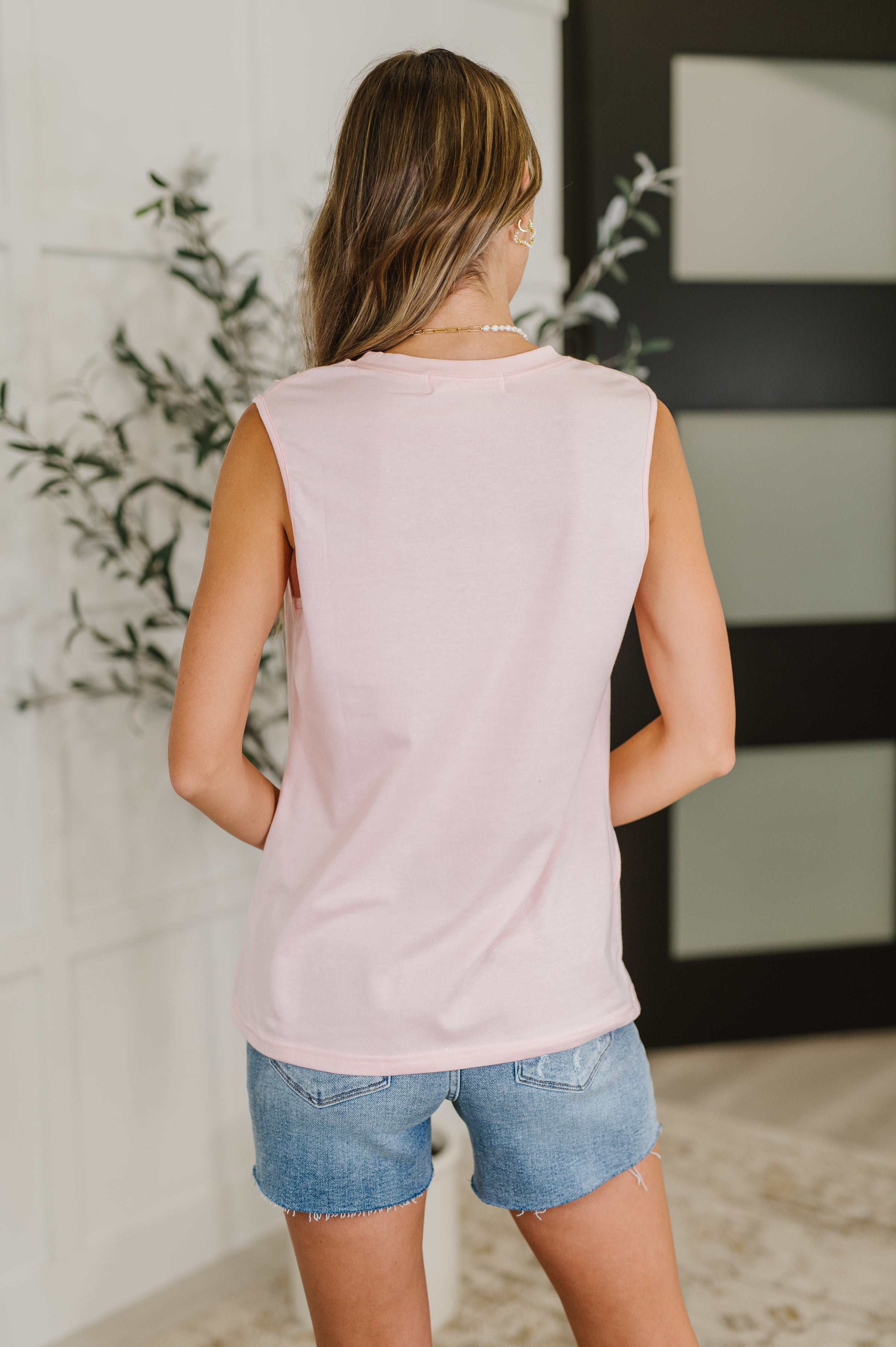 New Normal Pleat Detail Sleeveless Top in Pink Womens Ave Shops- Tilden Co.