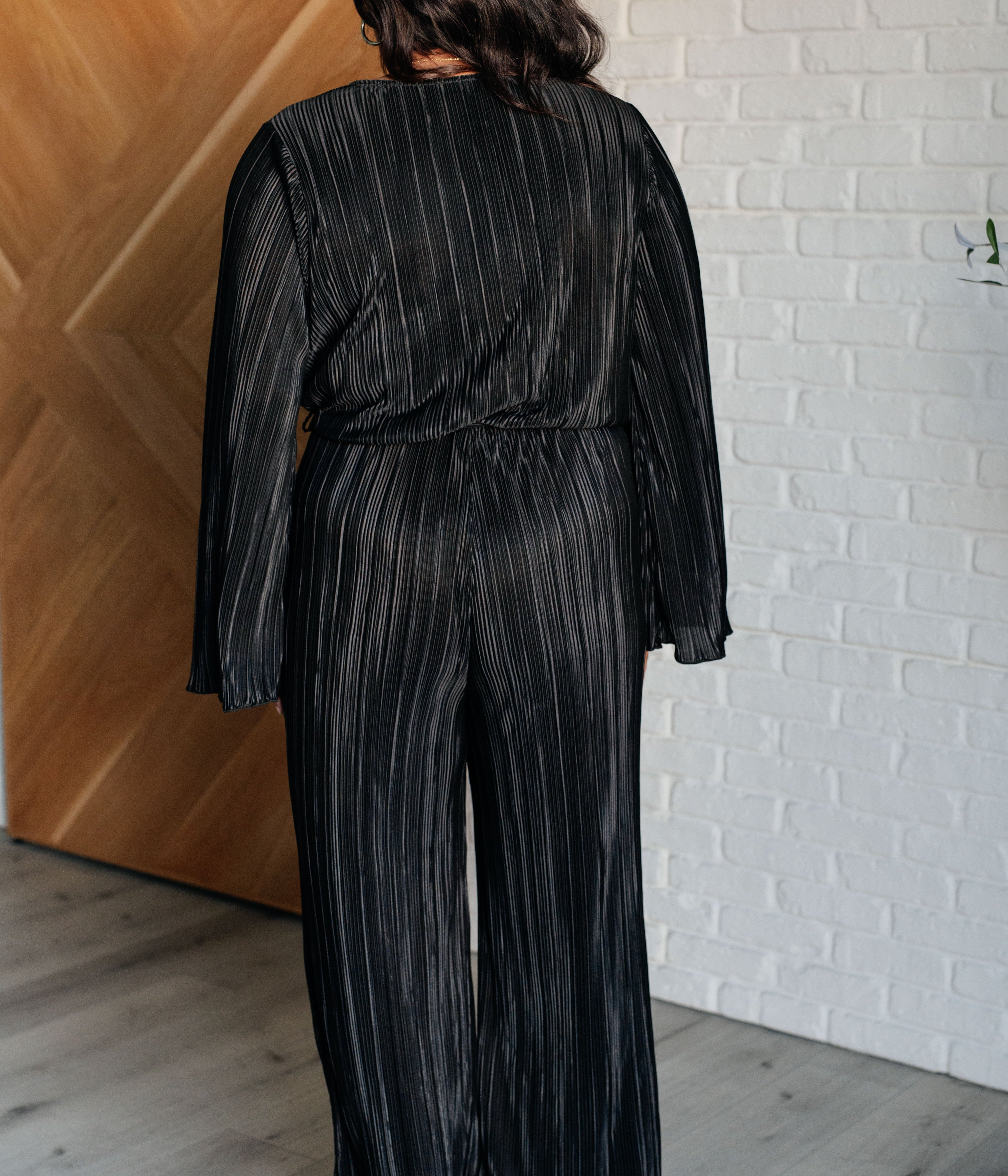 Night Out Plisse Jumpsuit Jumpsuits & Rompers Ave Shops- Tilden Co.