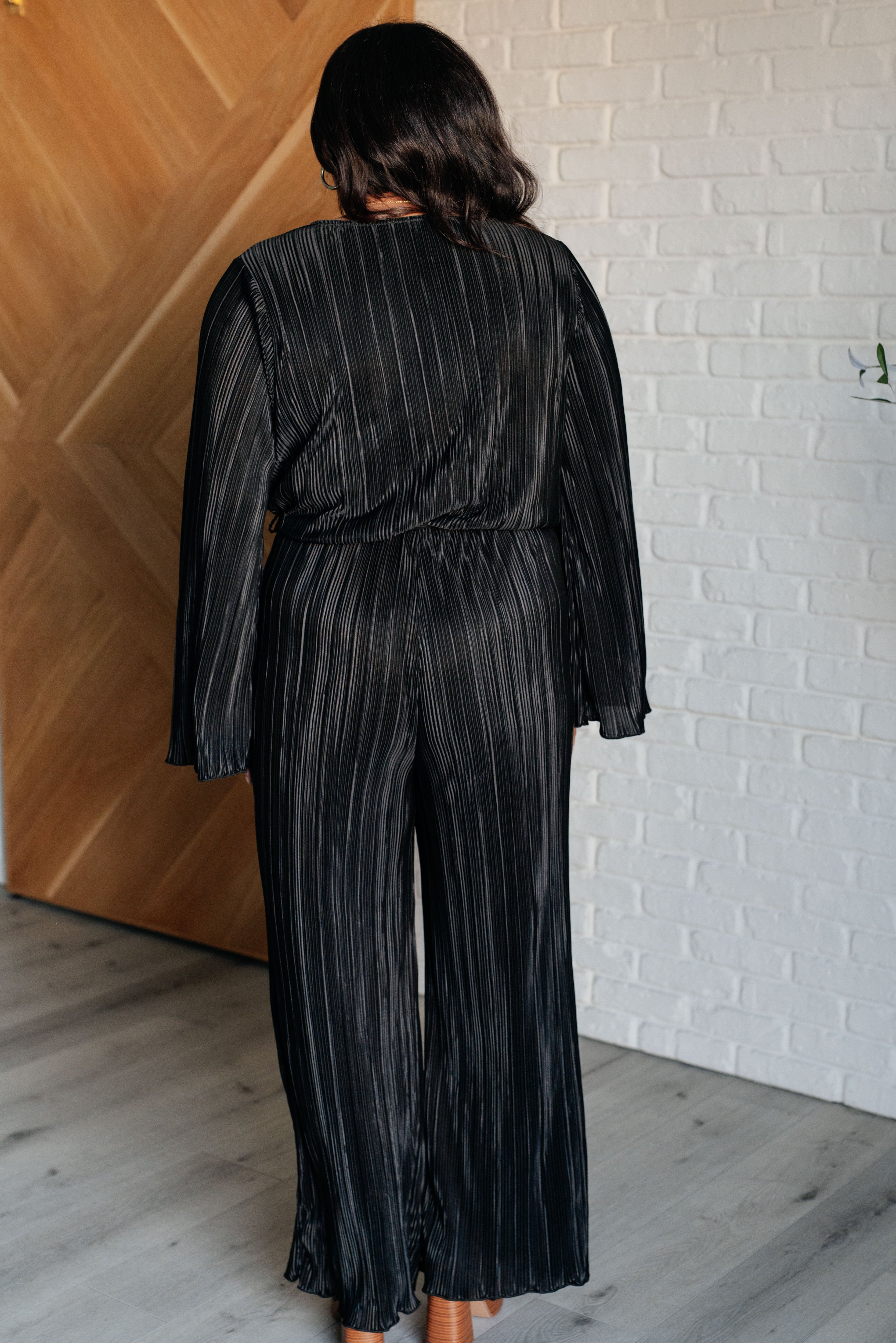 Night Out Plisse Jumpsuit Jumpsuits & Rompers Ave Shops- Tilden Co.