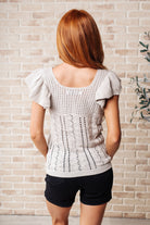 No One Knows Pointelle Knit Top Tops Ave Shops- Tilden Co.