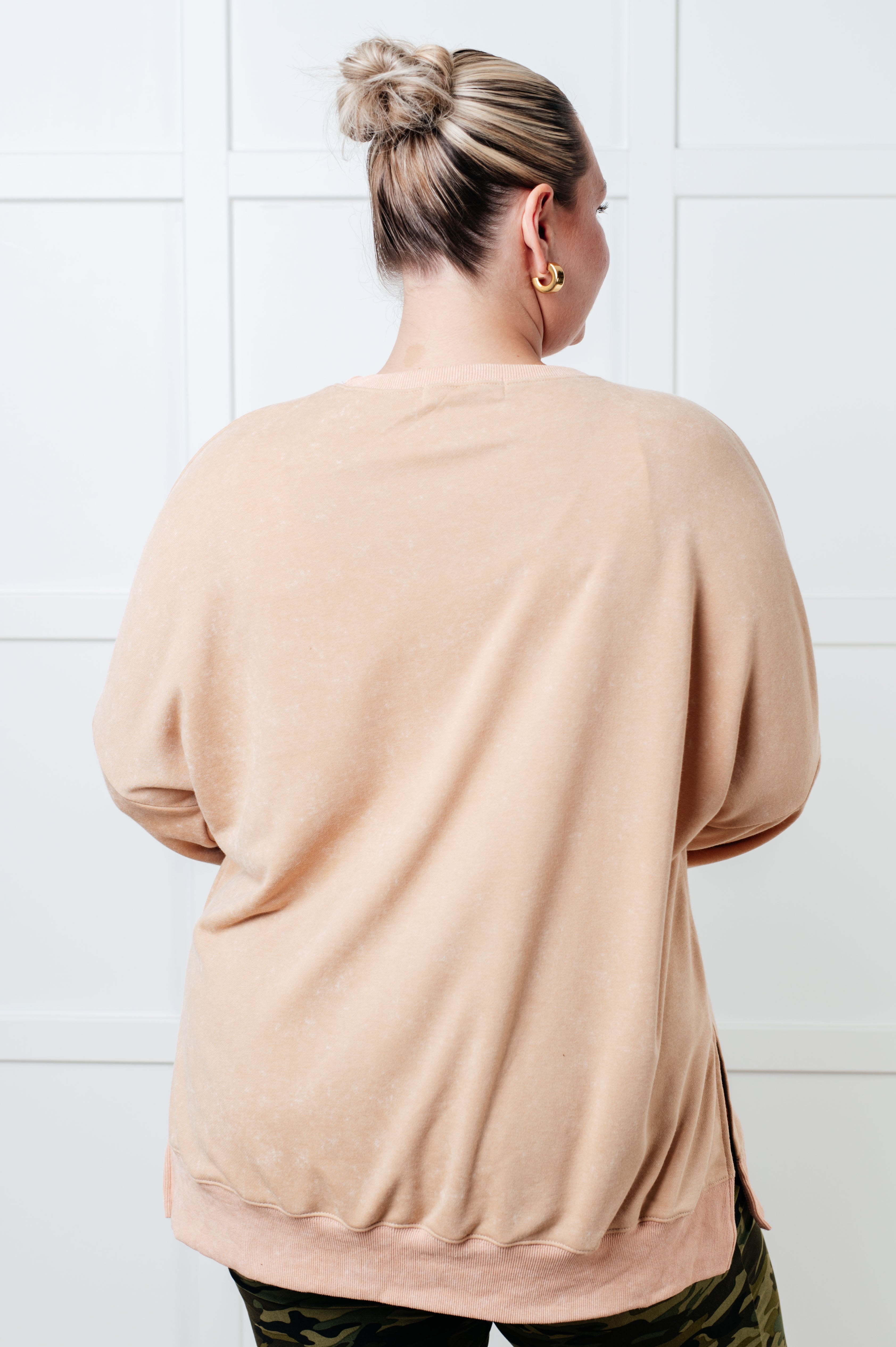 No Plain Jane Oversized Sweatshirt in Khaki Tops Ave Shops- Tilden Co.