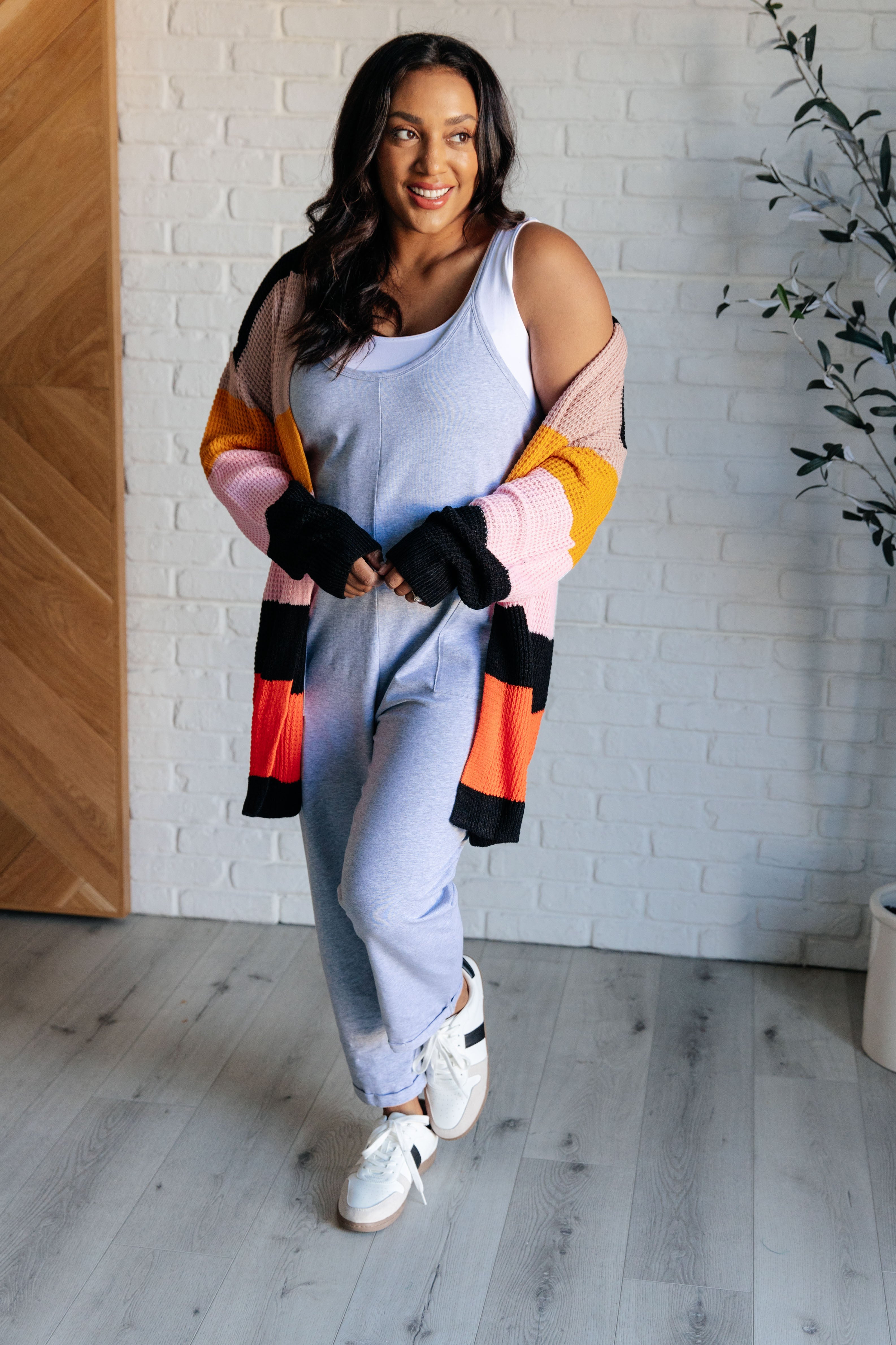 Not Quite Sure Striped Open Front Cardigan Layers Ave Shops- Tilden Co.