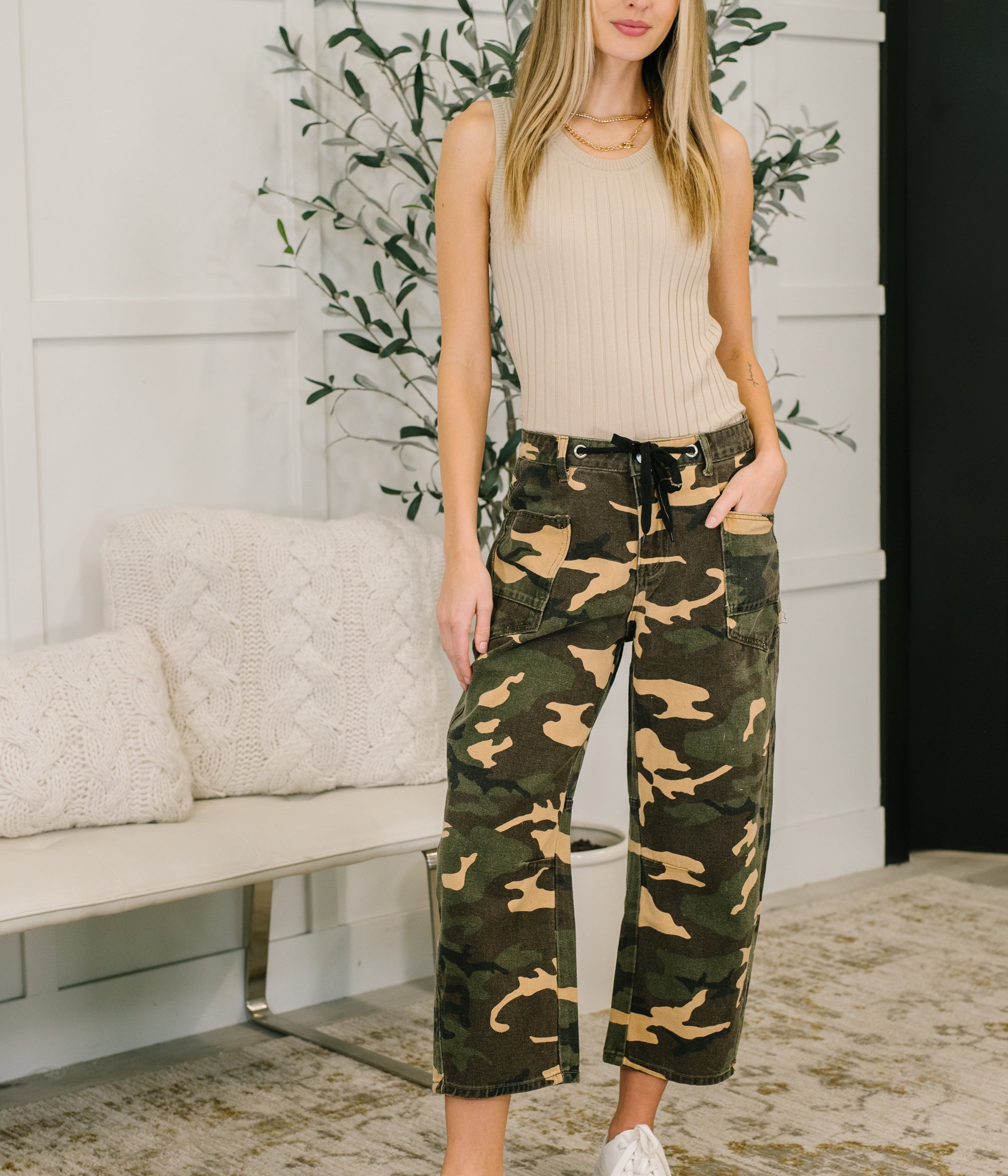 Now You See Me Camo Cargo Pants Womens Ave Shops- Tilden Co.