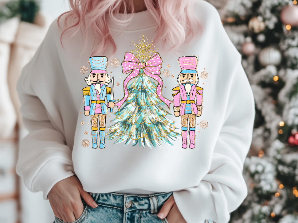 Nutcracker Wonderland in White Graphic Tee and Sweatshirt Womens Ave Shops- Tilden Co.