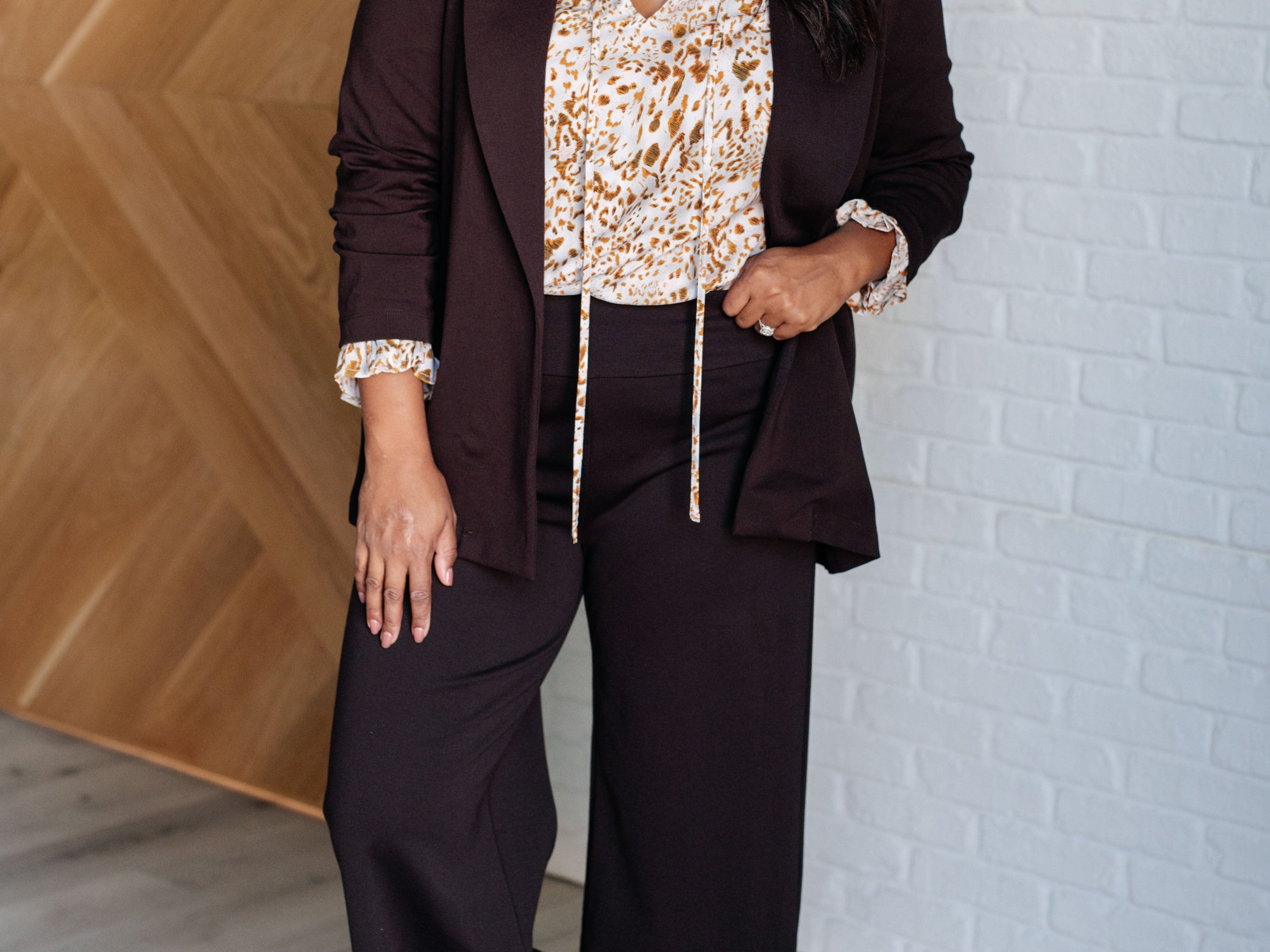 Magic Wide Leg Crop Pants in Chocolate Bottoms Ave Shops- Tilden Co.