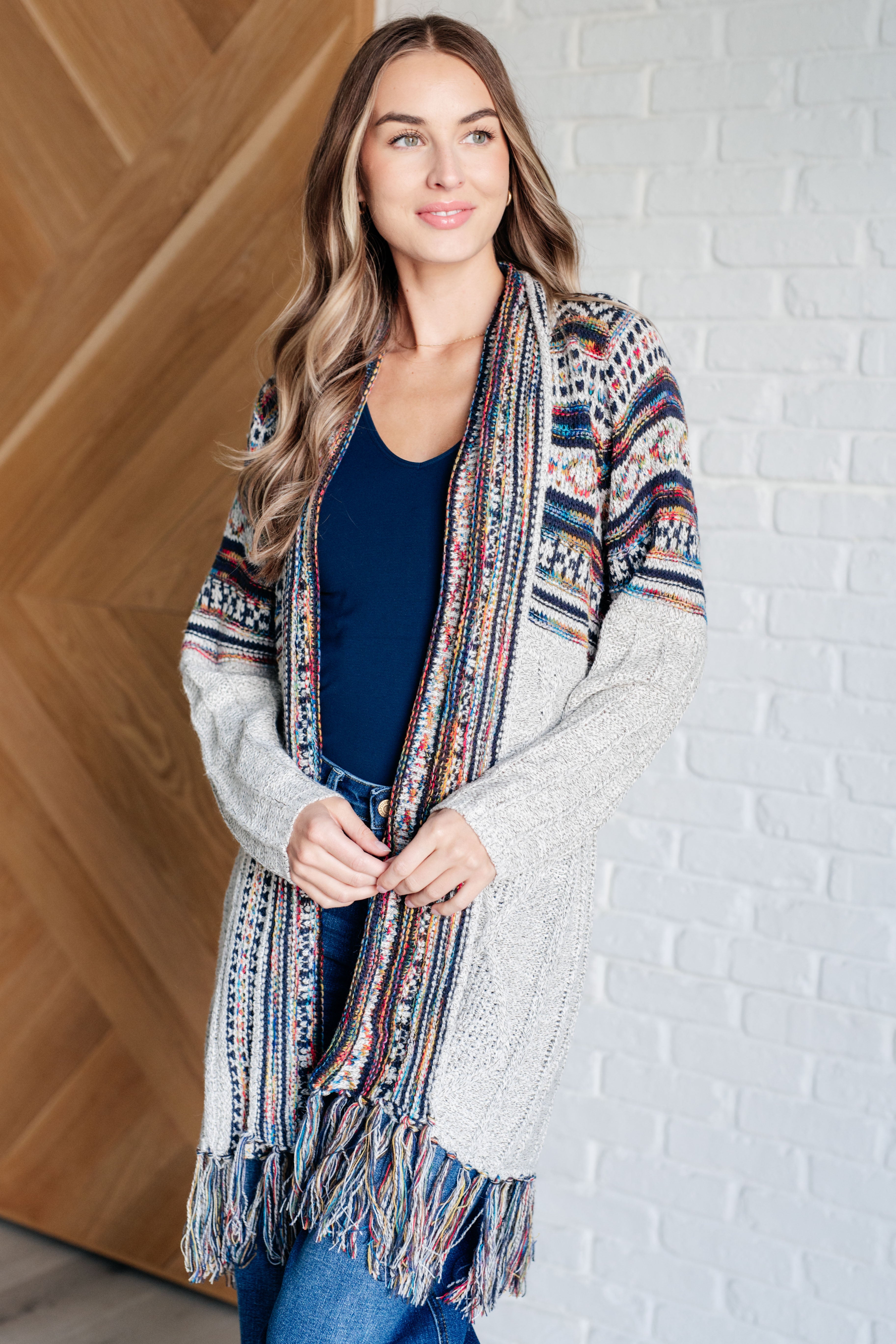 Oh So Lucky Fringe Cardigan Layers Ave Shops- Tilden Co.