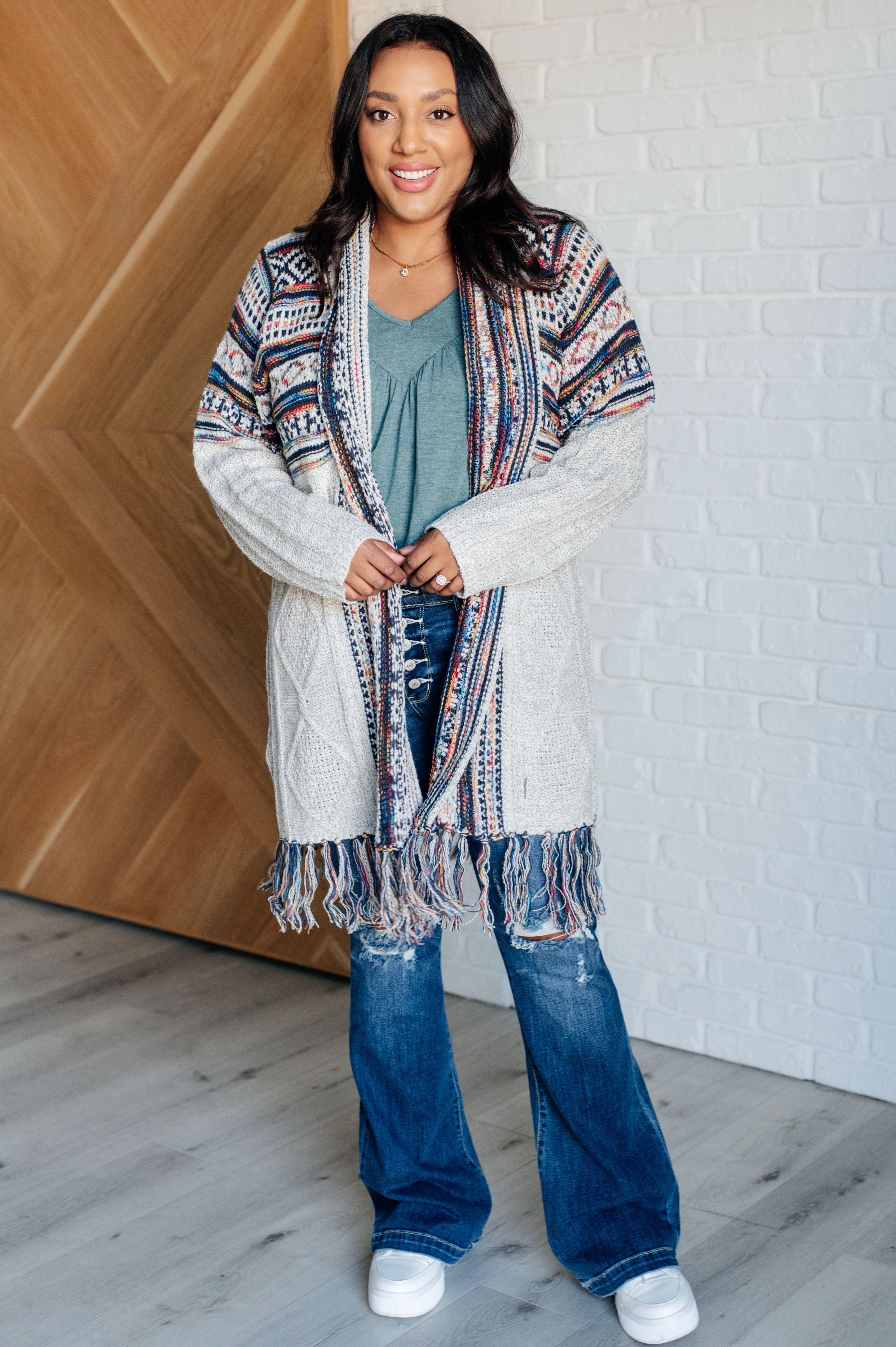 Oh So Lucky Fringe Cardigan Layers Ave Shops- Tilden Co.